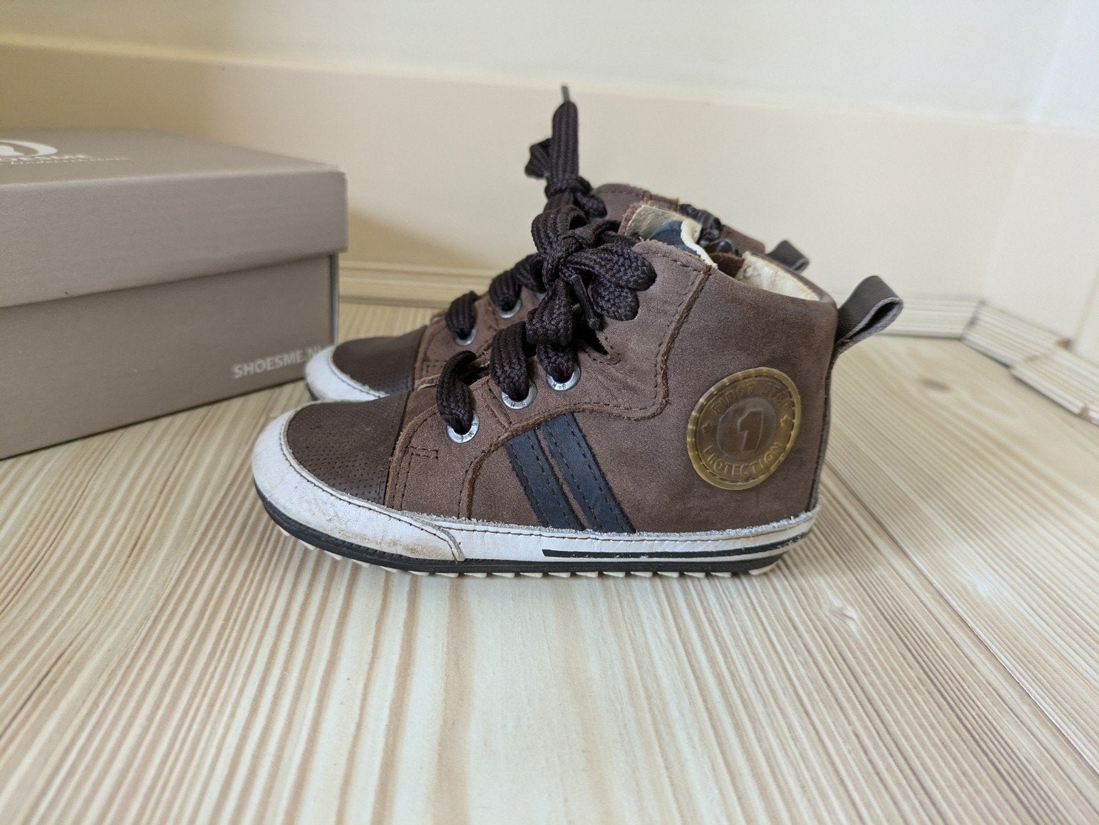 Bruine baby/kinderschoentjes - Maat 22 - Nette staat, Kinderen en Baby's, Ophalen of Verzenden