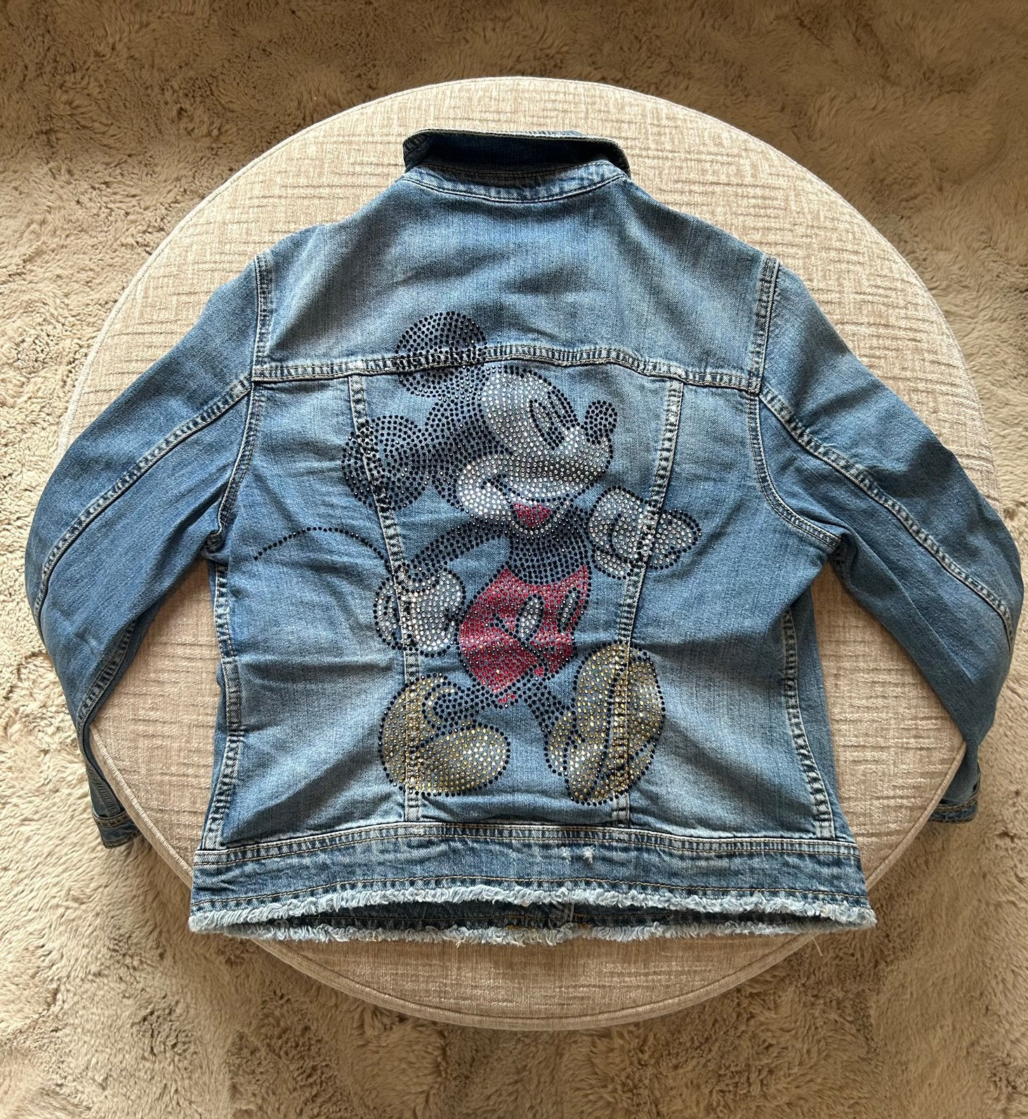 Liu Jo x Disney Spijkerjasje met Mickey Mouse Strass, Verzenden, Zo goed als nieuw, Blauw