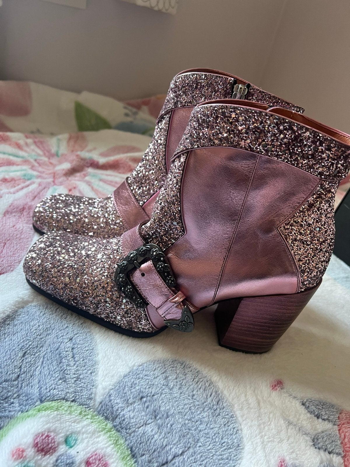 Coach glitter laarzen maat 39.5, Ophalen, Nieuw, Roze, Lage of Enkellaarzen