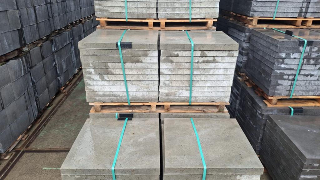 Oud Hollandse tegels 60x60x5 grijs €25 m², Tuin en Terras, Nieuw, Ophalen of Verzenden, 10 m² of meer, Beton