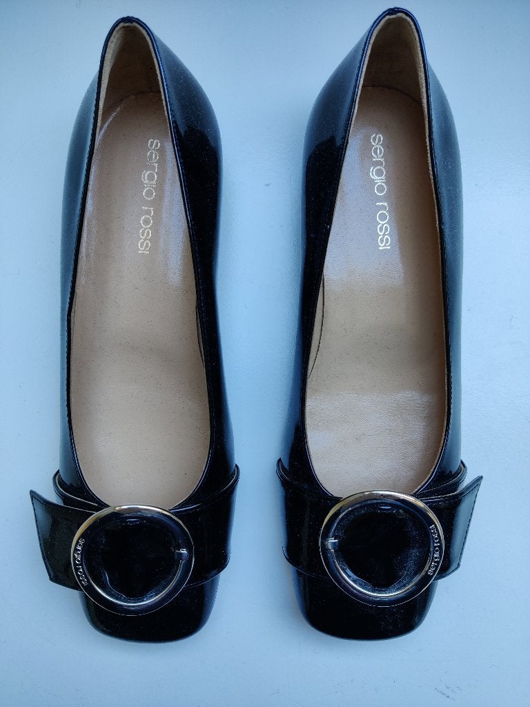 NIEUWE moccasins, Sergio Rossi, maat 36, zwart lakleer, Kleding | Dames, Sergio Rossi, Zwart, Nieuw, Ophalen of Verzenden