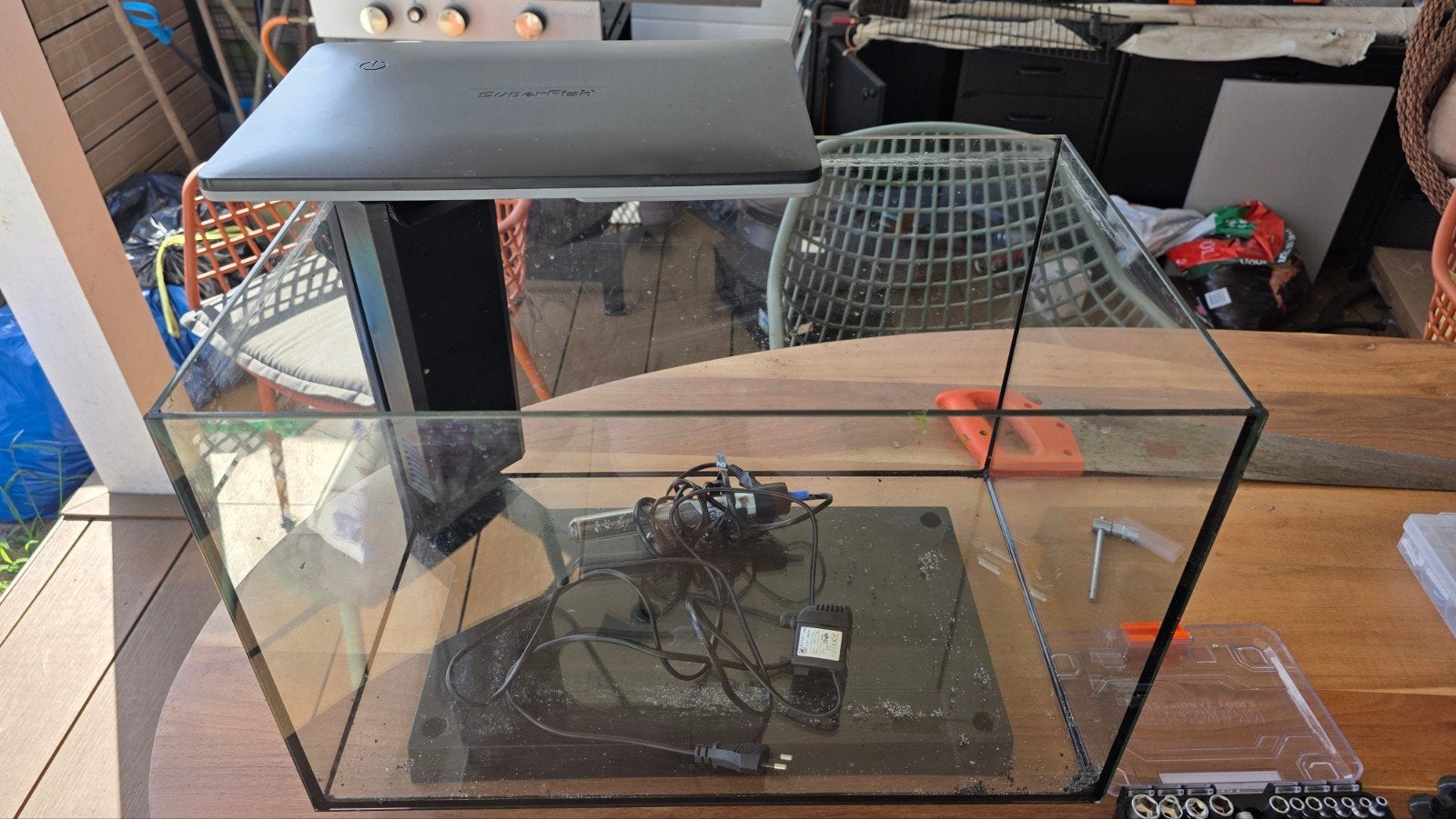 Superfish quad 70 pro en jbl filter, Ophalen, Inclusief deksel, Zo goed als nieuw, Leeg aquarium