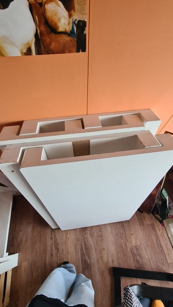 4 pallets wit (120 x 80), Ophalen, Gebruikt, 50 mm of meer, Pallet