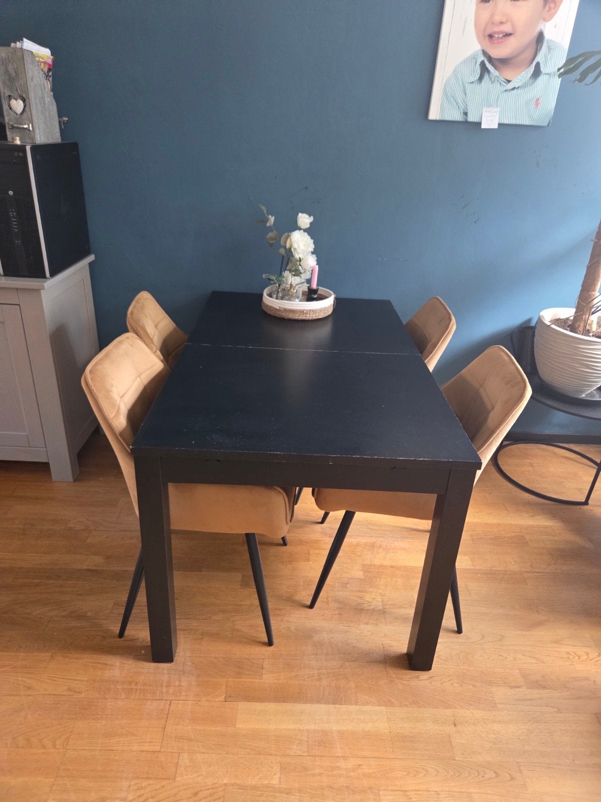 Uitschuifbare eettafel, Huis en Inrichting, Ophalen, Gebruikt, 100 tot 150 cm, 50 tot 100 cm