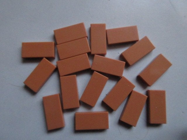 nr. 9444, Medium nougat tegels 1x2, Ophalen of Verzenden, Zo goed als nieuw, Complete set, Lego