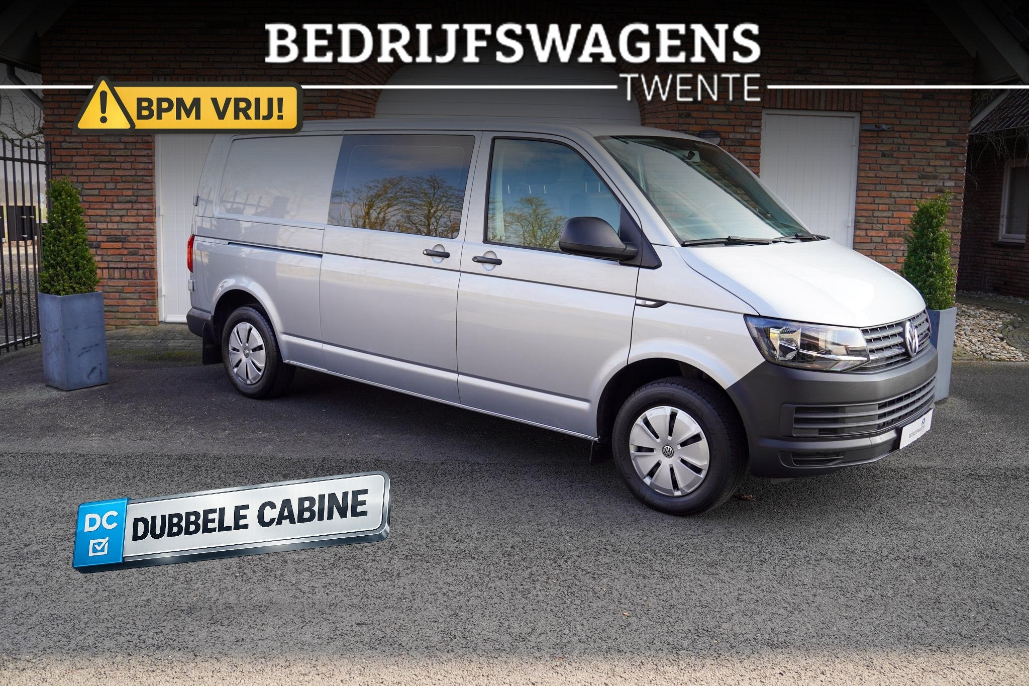 Volkswagen Transporter T6 150PK DSG L2H1 DUB/CAB Trekhaak 6-, Stof, Gebruikt, 4 cilinders, 150 pk