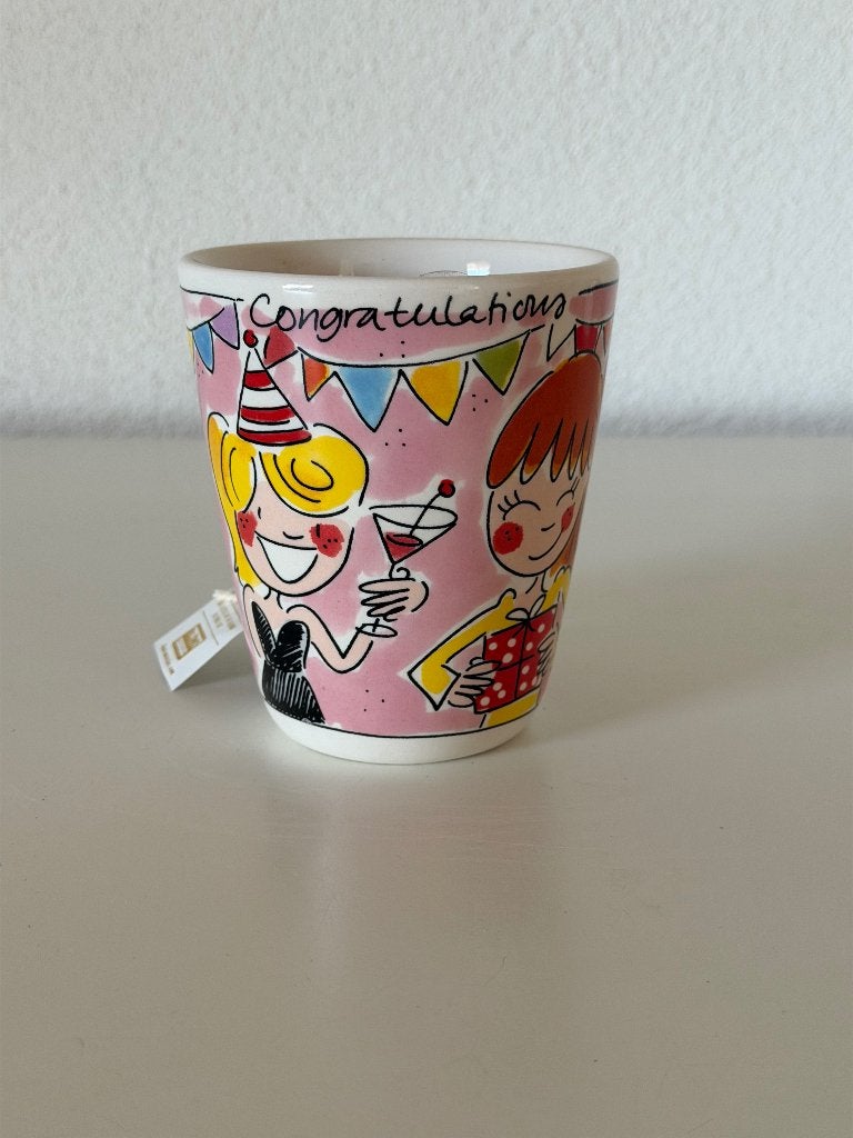 Blond Amsterdam Mok/Beker Congratulations, Huis en Inrichting, Keramiek, Nieuw, Ophalen of Verzenden, Kop(pen) en/of Schotel(s)