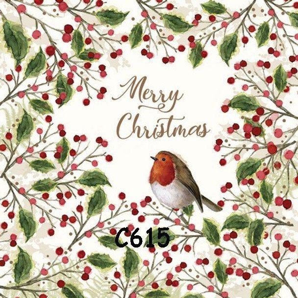 Servetten decoupage/bullet journal * kerst  C615  C616  C617, Verzenden, Nieuw