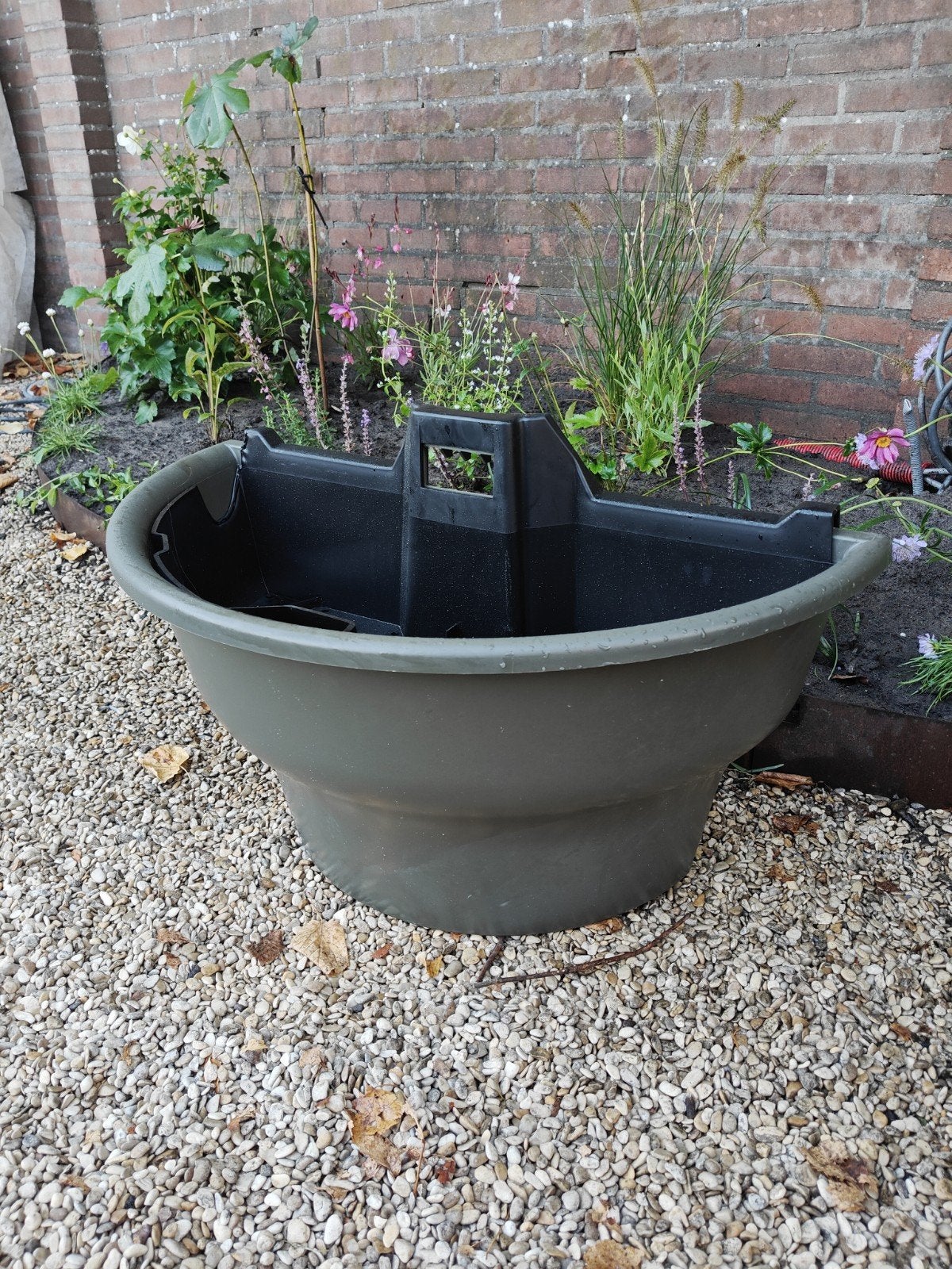 halfronde plantenbak - 70x35x35 cm, Tuin en Terras, Kunststof, Nieuw, Ophalen of Verzenden, Balkon