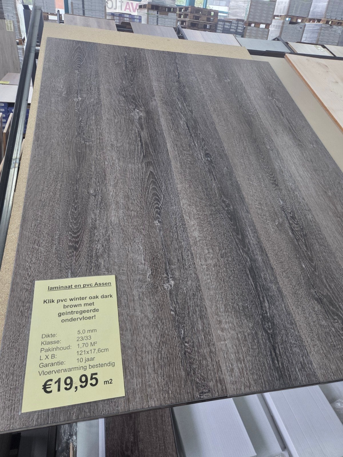 click pvc winter oak met geïntegreerde ondervloer