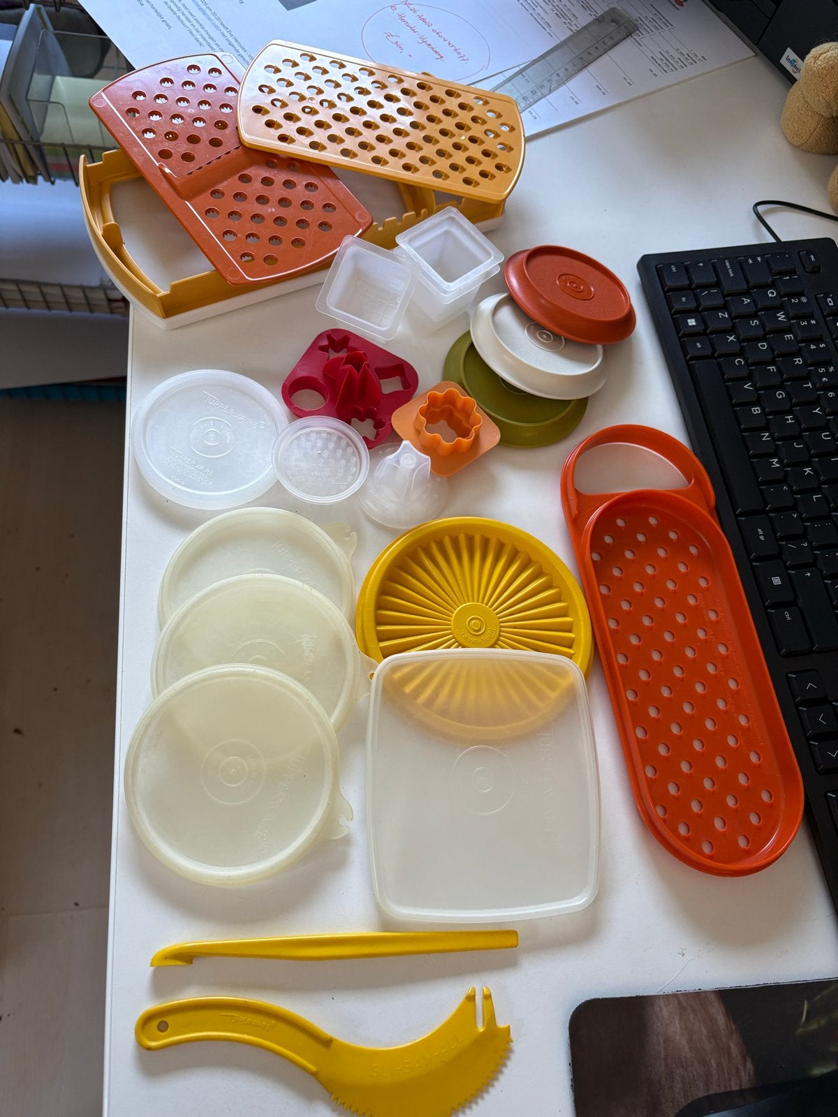 Tupperware diversen: deksels, raspen en meer, Gebruikt, Overige kleuren, Overige typen, Ophalen of Verzenden
