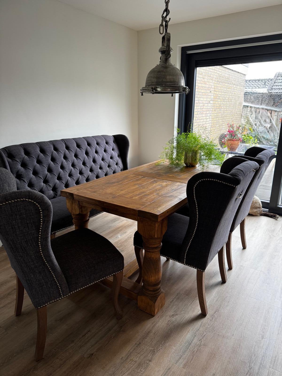 Leuke set, zonder tafel..alleen bank en 3 stoelen, Ophalen, Gebruikt