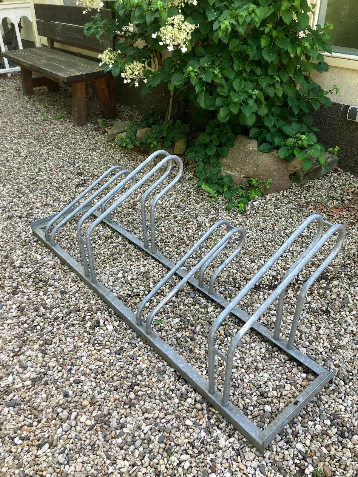 Fietsenrek voor 4 fietsen - Gegalvaniseerd staal, Ophalen, Gebruikt