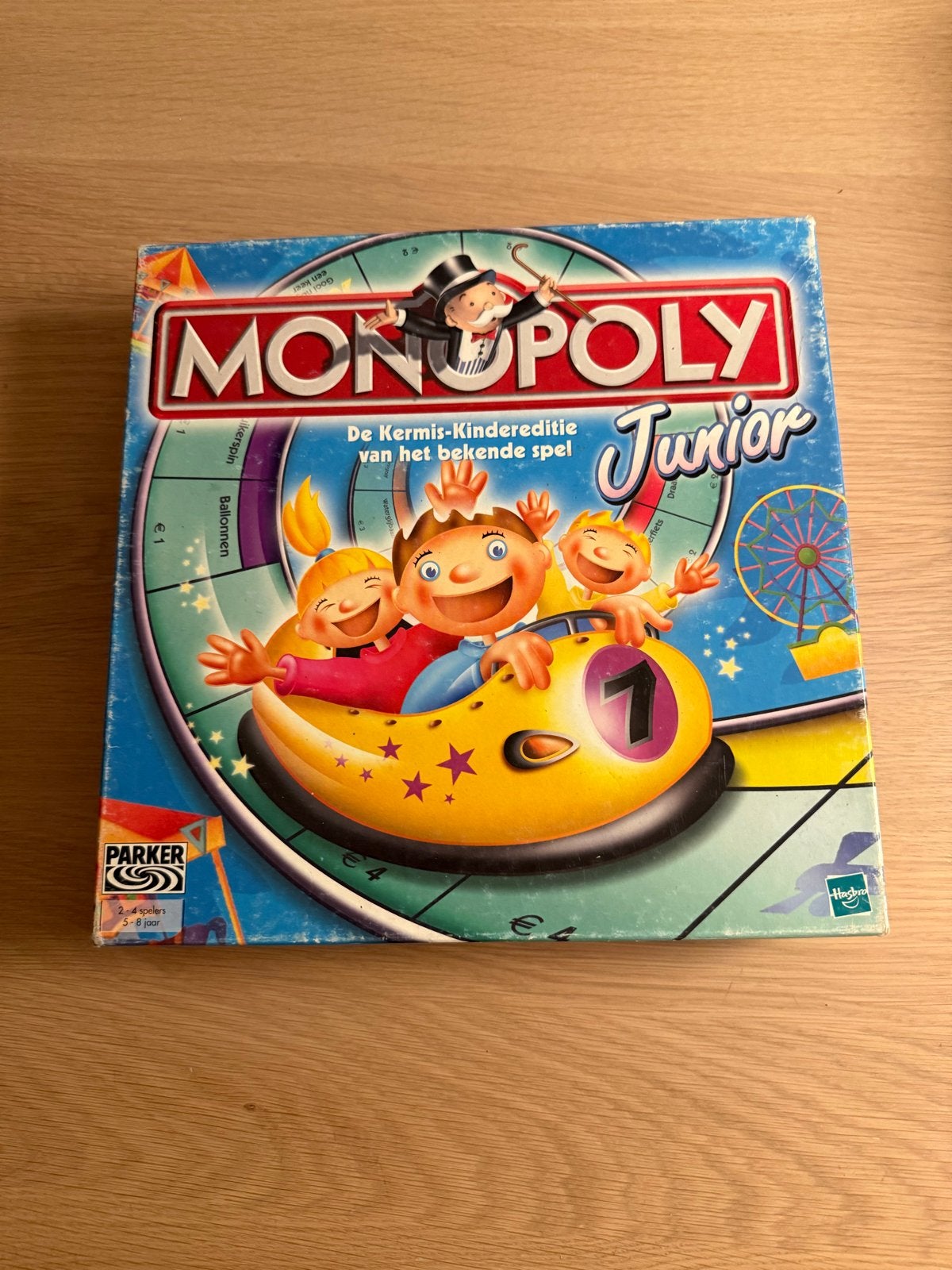 Monopoly Junior - De Kermis-Kindereditie, Drie of vier spelers, Ophalen of Verzenden, Gebruikt