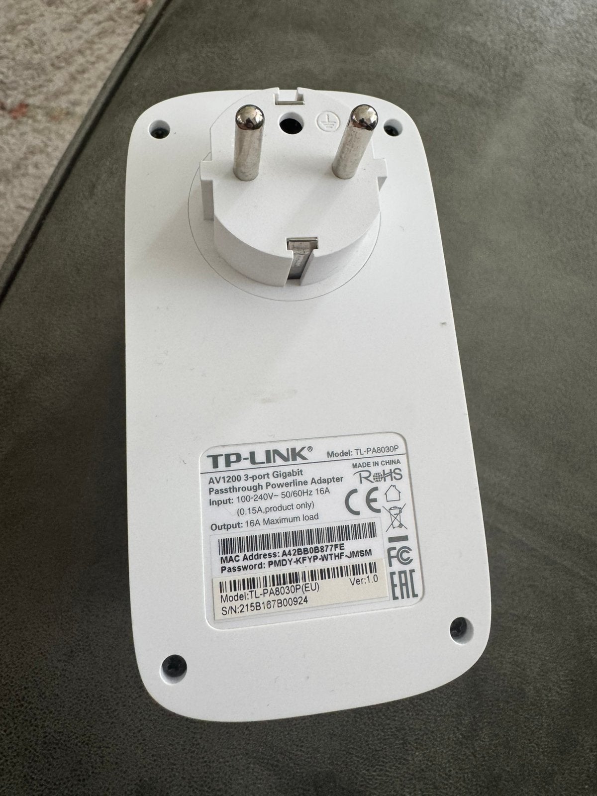 TP-Link TL-PA8033P 3 powerline adapters, Computers en Software, Powerlines, Zo goed als nieuw, Ophalen of Verzenden