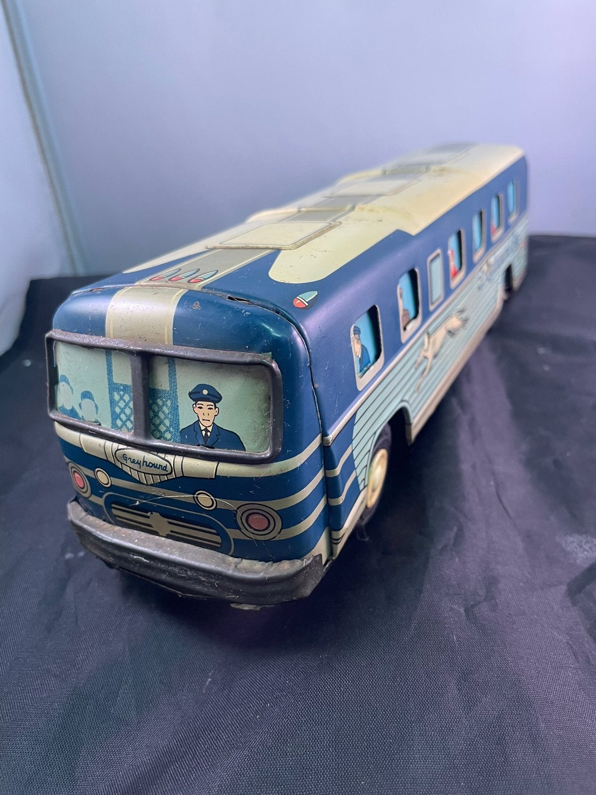 Blikken bus uit 1960, Antiek en Kunst, Antiek | Speelgoed, Ophalen of Verzenden