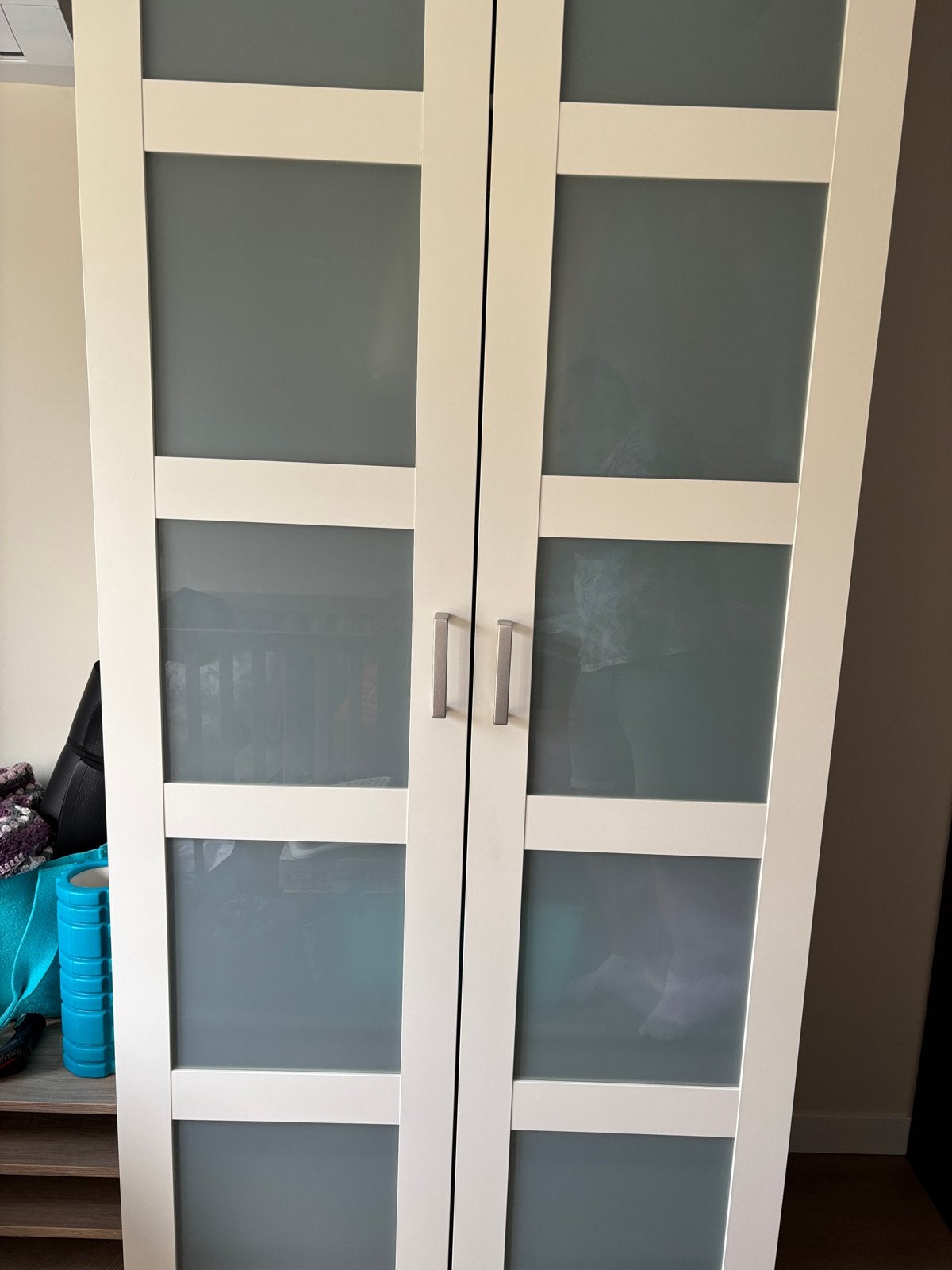 2x deur (PAX Kast) met glazen vakken, Ophalen, Gebruikt, 200 cm of meer, 50 tot 100 cm
