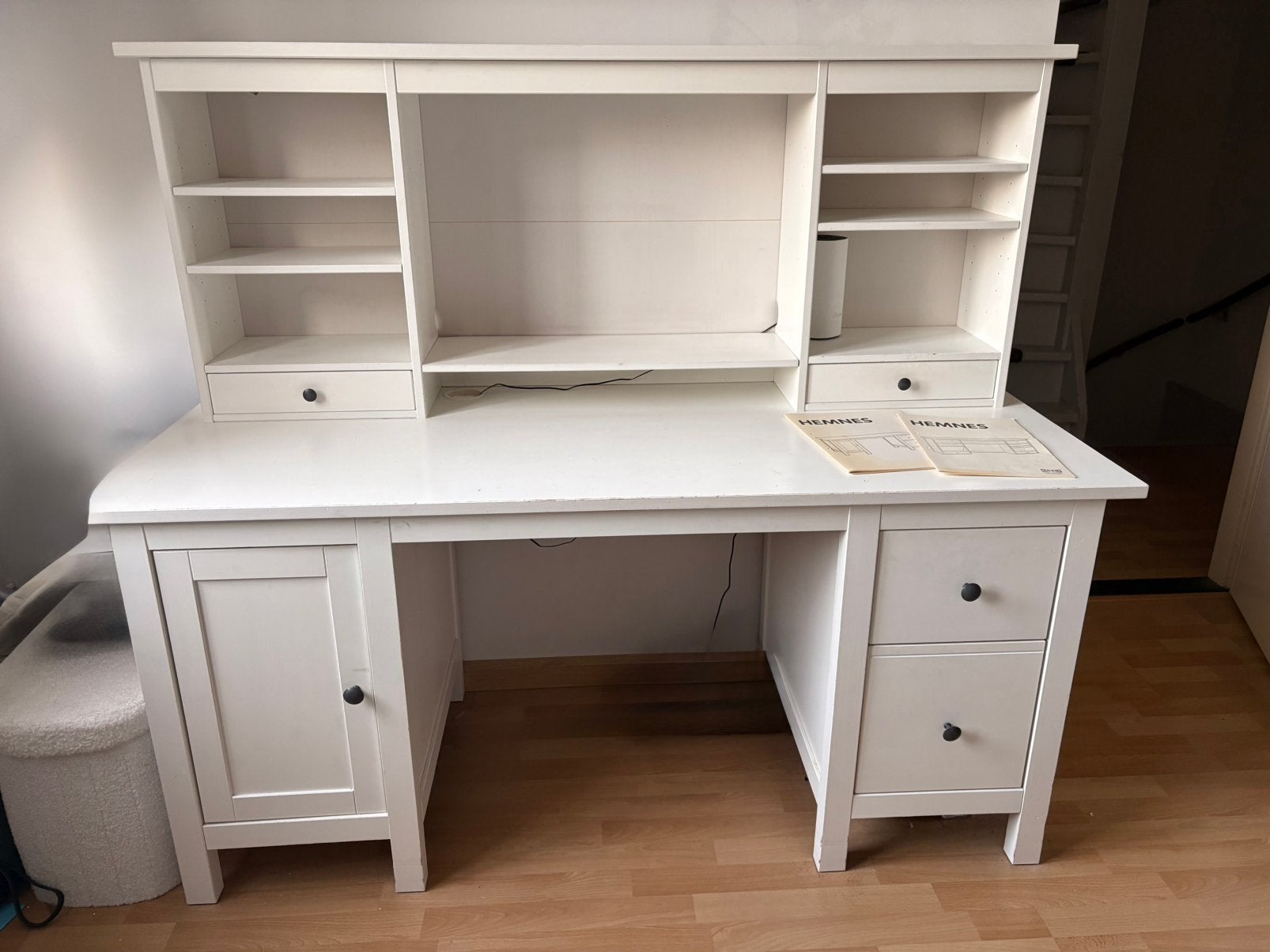 IKEA Hemnes bureau, Gebruikt, 155 cm, Opzetstuk, 65 cm