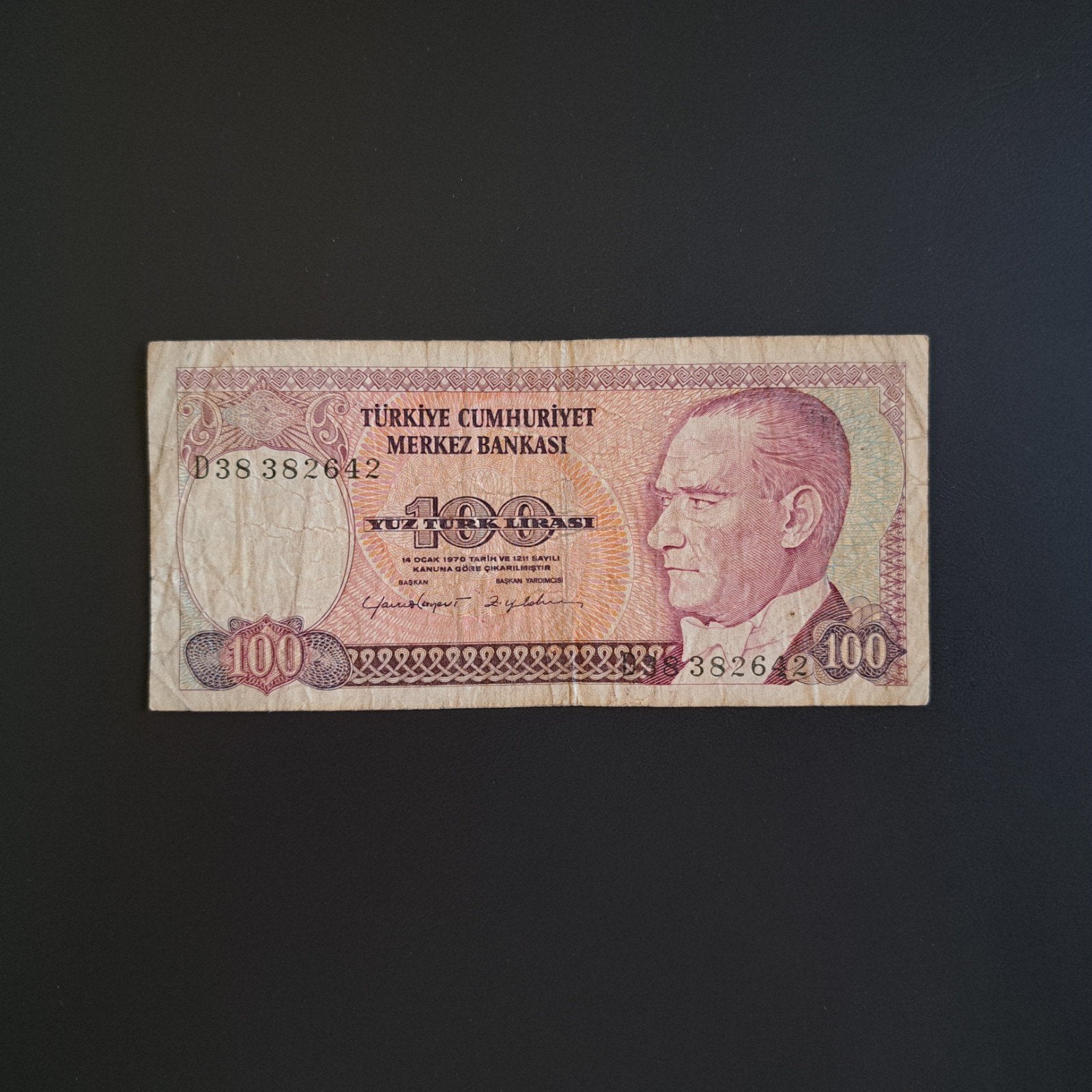 100 lira Turkije #005, Postzegels en Munten, Bankbiljetten | Europa | Niet-Eurobiljetten, Verzenden, Overige landen, Los biljet