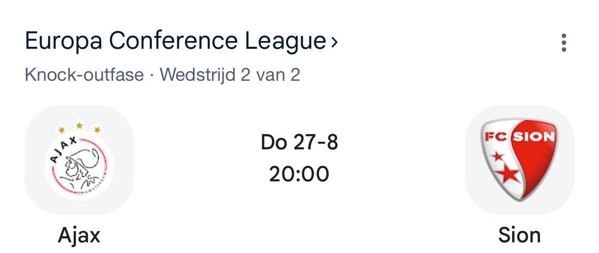 Ajax-sion 2x F Side, Twee personen