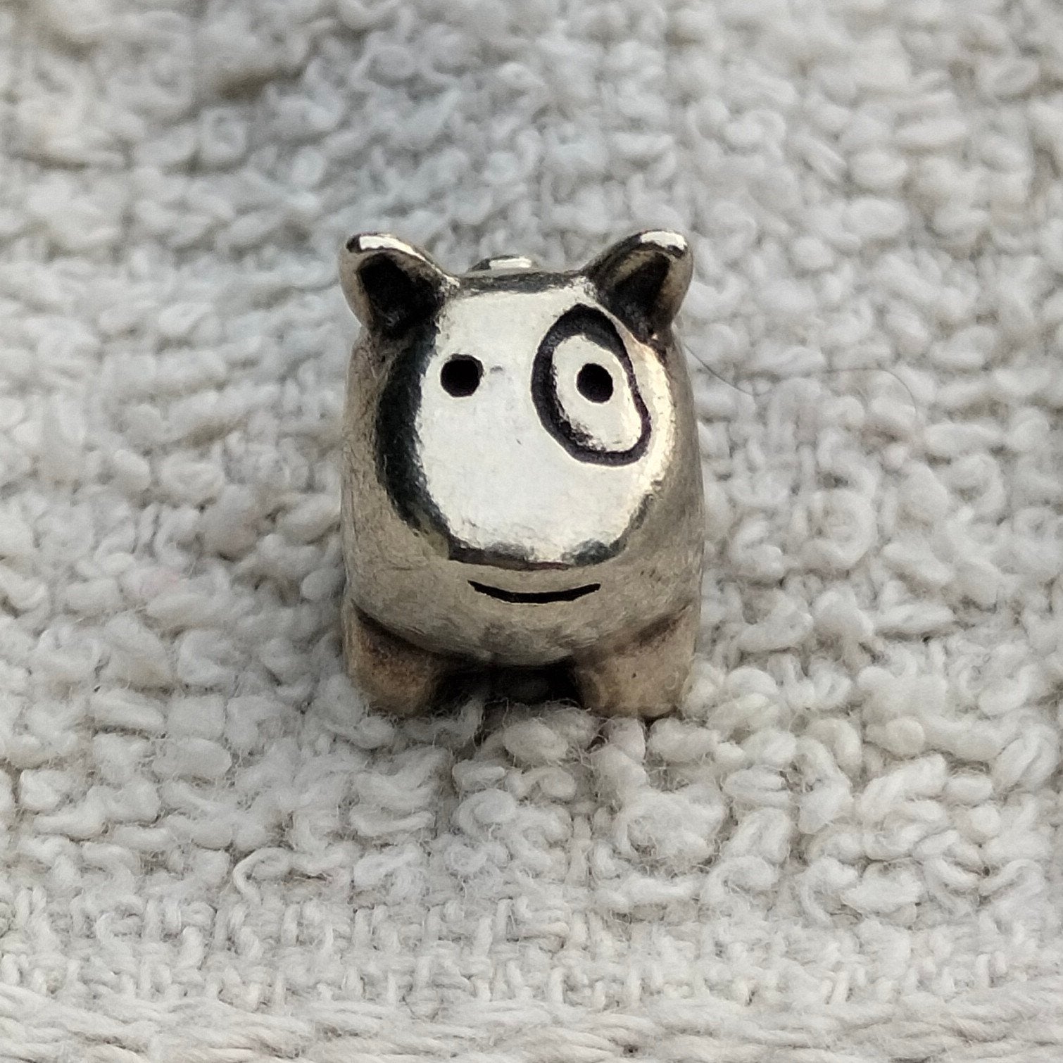 Pandora Bedel "Spot the Dog" Hondje Zilver, Sieraden, Tassen en Uiterlijk, Pandora, Ophalen of Verzenden, Zo goed als nieuw, 1 bedel