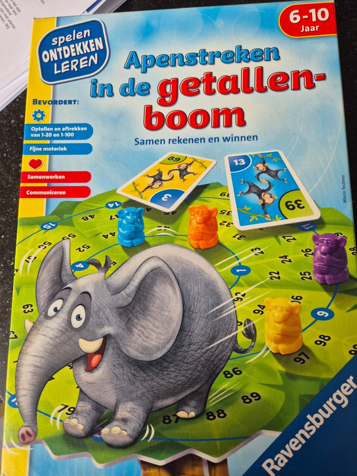 Ravensburger Apenstreken in de getallenboom (6-10 jaar), Drie of vier spelers, Ophalen of Verzenden, Gebruikt, Ravensburger