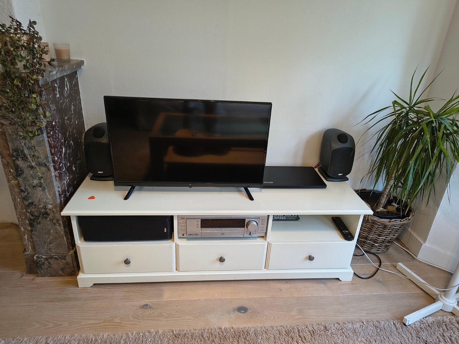 B&W Speakerset met JVC Receiver en Afstandsbediening, Audio, Tv en Foto, Luidsprekers, Ophalen, Gebruikt, Speakerset, Bowers & Wilkins (B&W)