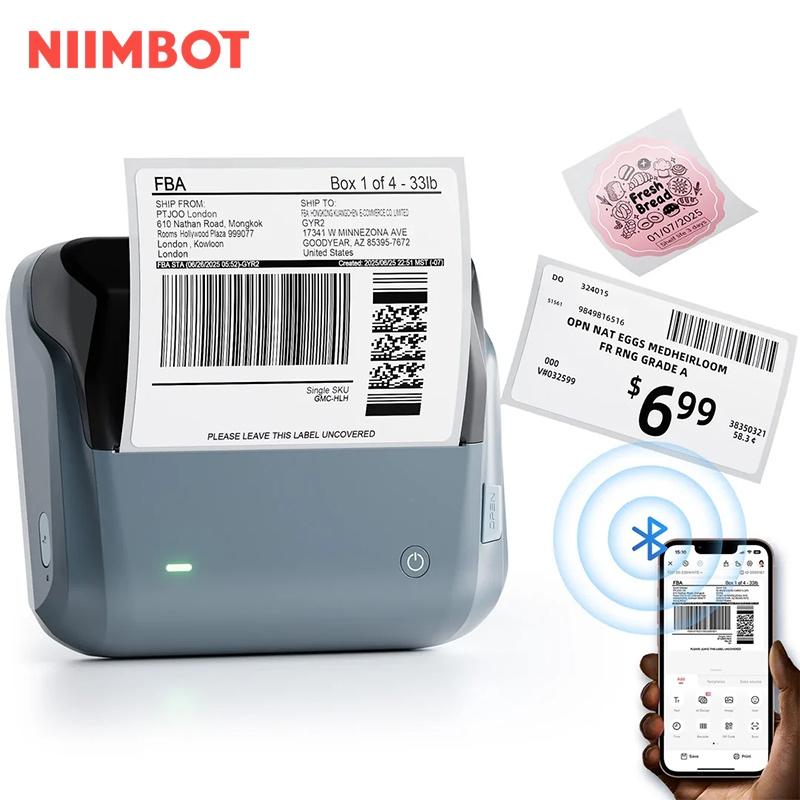 Niimbot B4 Multifunctionele 4 inch sticker labelprinter, Computers en Software, Labelprinters, Nieuw, Qwerty, Etiket, Tape-label