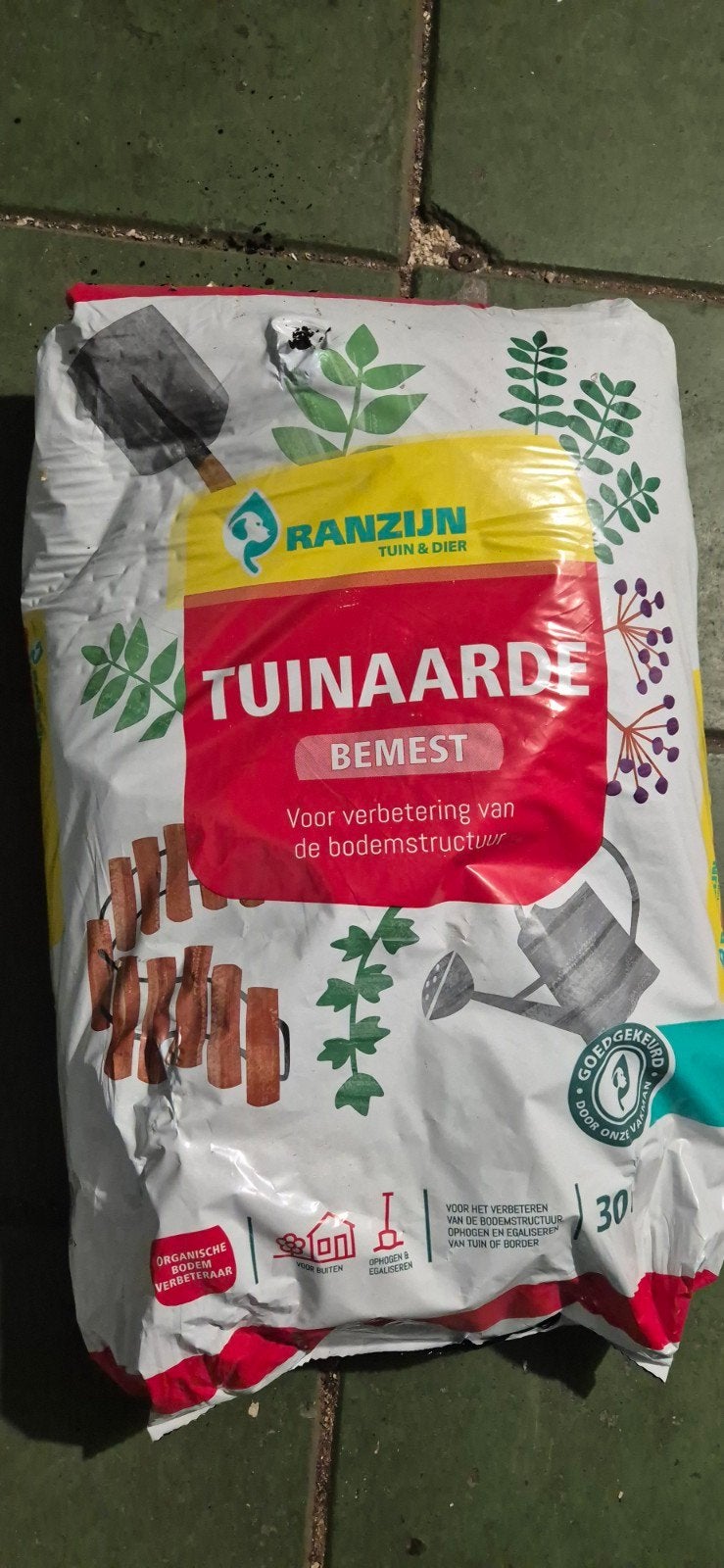 2x Ranzijn Tuinaarde Bemest 30L - Bodemverbeteraar, Ophalen, Tuinaarde