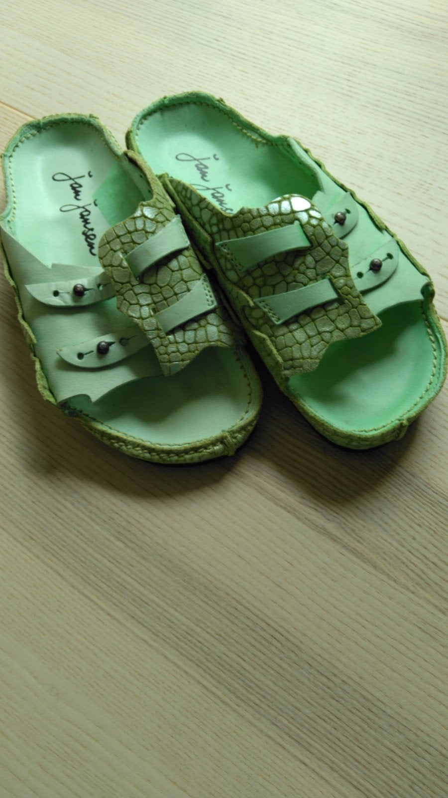 Jan Jansen slippers 36/37, Ophalen of Verzenden, Zo goed als nieuw, Groen