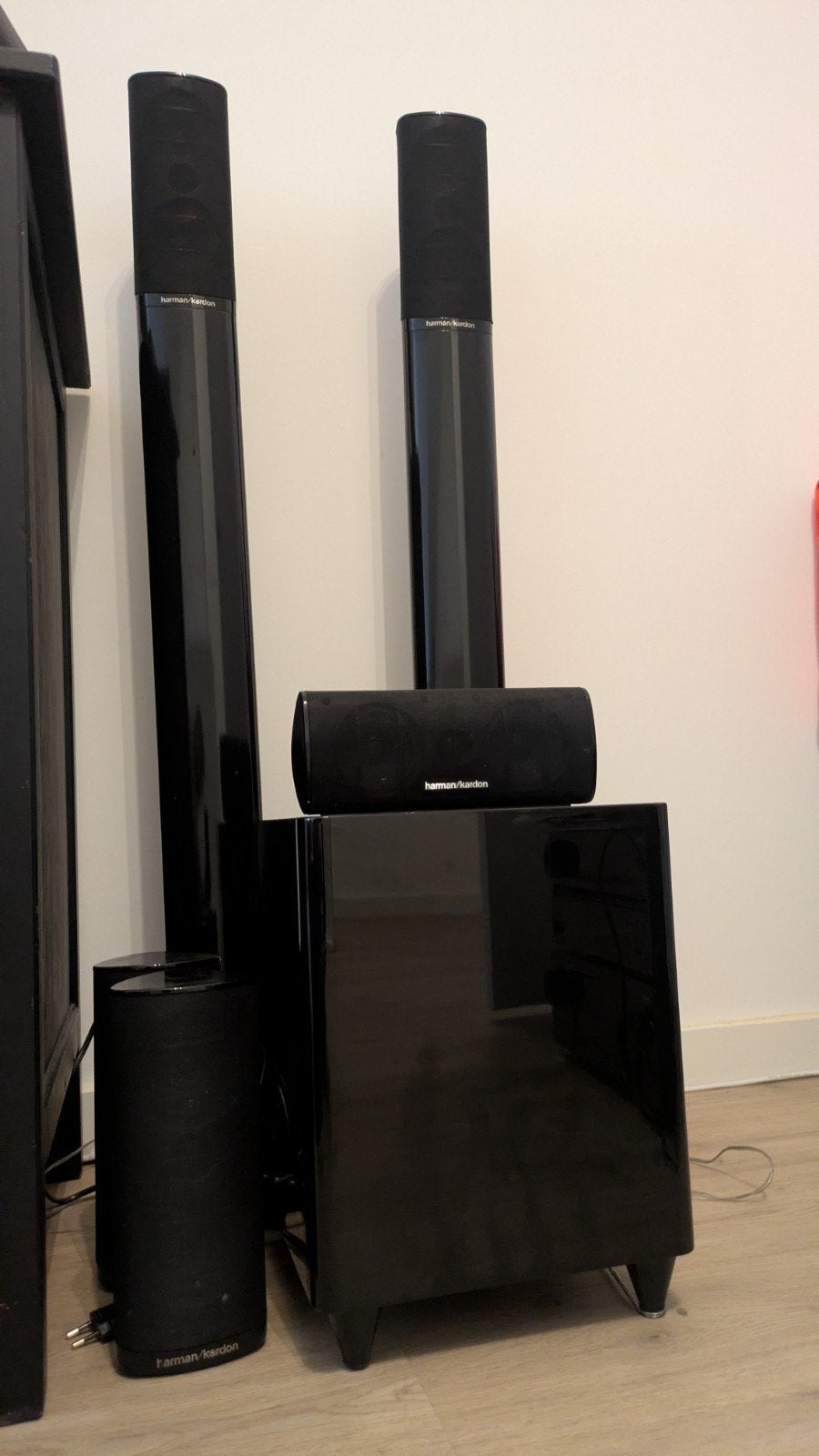 Harman Kardon HKTS210SUB/230 5.1 Home Cinema Systeem, Audio, Tv en Foto, Luidsprekers, 150 watt of meer, Gebruikt, Speakerset