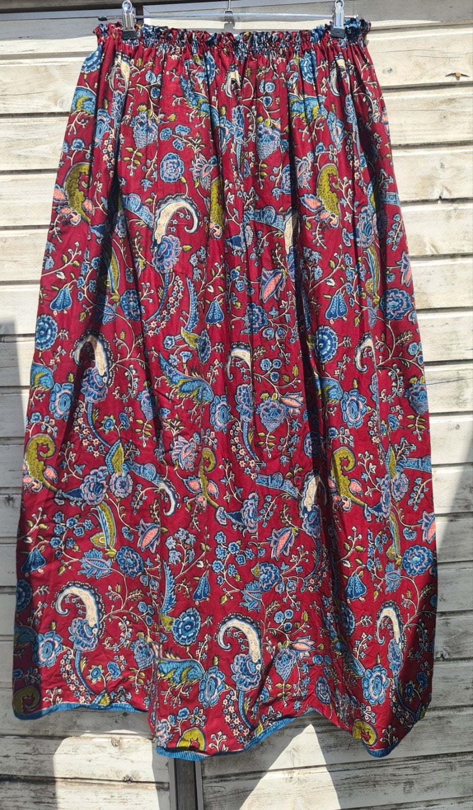 Vintage lange rok met heel mooi patroon maat 38 tot  42, Ophalen of Verzenden, Zo goed als nieuw, Maat 42/44 (L), Onder de knie