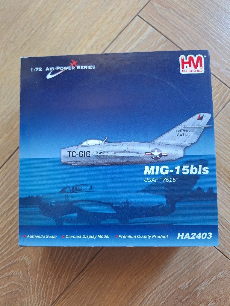 Diecast 1:72 1/72 Hobby Master MIG-15bis USAF "7616", Overige merken, 1:72 tot 1:144, Ophalen of Verzenden, Zo goed als nieuw