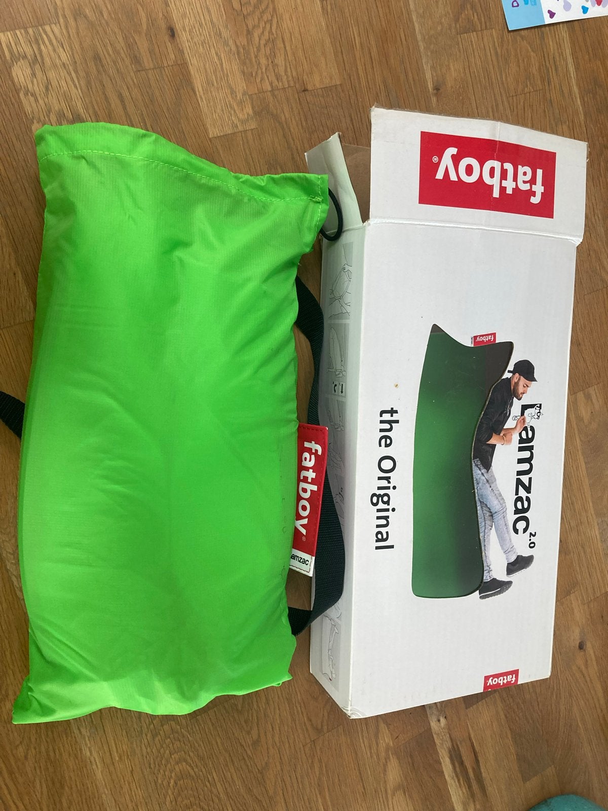 Fatboy Lamzac 2.0 - Opblaasbare Lounger - Limegroen, Ophalen of Verzenden, Zo goed als nieuw