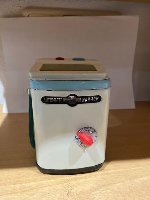 Oude vintage blikken mini wasmachine's 5 stuks jaren '50-'60, Ophalen of Verzenden