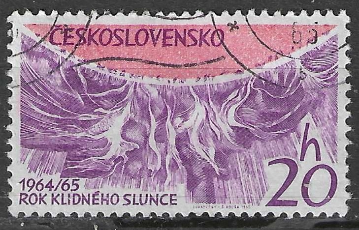 Tsjechoslowakije 1965 - Yvert 1381 - Jaar v.d. Zon (ST), Verzenden, Overige landen, Gestempeld