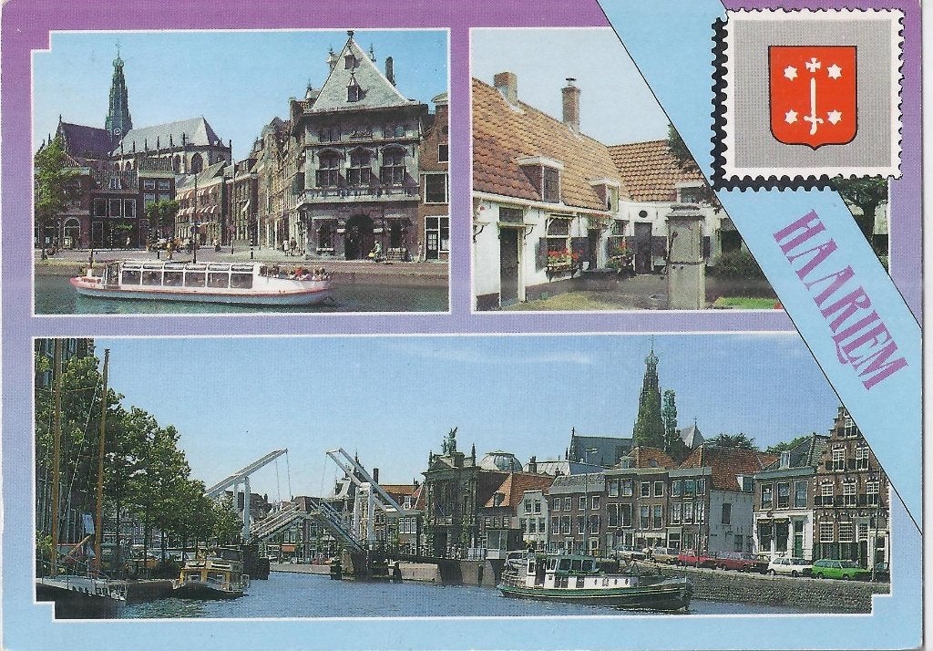 Z136 Gelopen ansichtkaart haarlem, Verzenden, 1980 tot heden, Gelopen, Noord-Holland