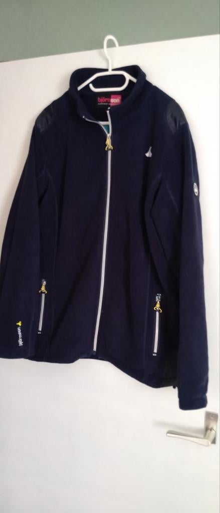 Mooie blauwe Björnson fleece vest/jas met ritszakken, Kleding | Dames, Jassen | Zomer, Gedragen, Maat 42/44 (L), Blauw, Ophalen of Verzenden