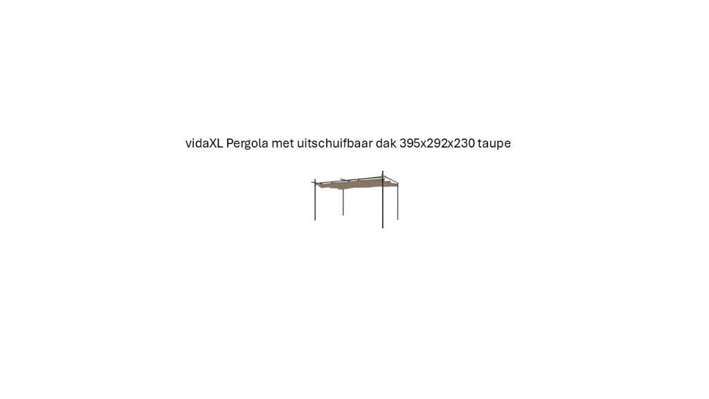 PERGOLA MET UITSCHUIFBAAR DAK, Ophalen, Nieuw, Overige typen