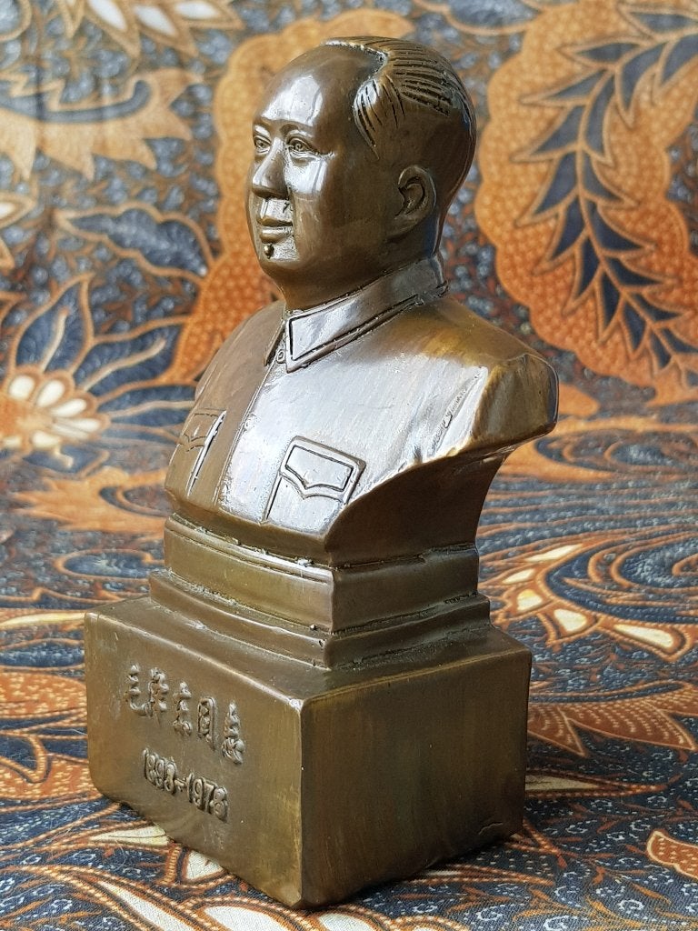 Mooi vintage brons beeldje uit China van Mao Zedong 12,4 cm., Antiek en Kunst, Kunst | Niet-Westerse kunst, Ophalen of Verzenden