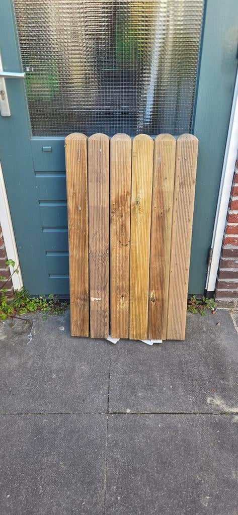 Houten plalen met afgeronde kop - 6 stuks, Tuin en Terras, Palen, Balken en Planken, Ophalen, Nieuw, Minder dan 180 cm, Palen