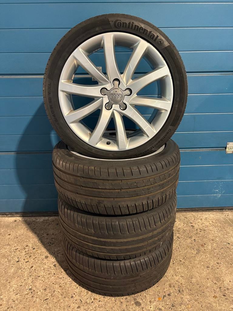 Originele Audi A4 / A6 - 18 inch set inclusief Zomerbanden, Auto-onderdelen, Banden en Velgen, Ophalen, 18 inch, Banden en Velgen