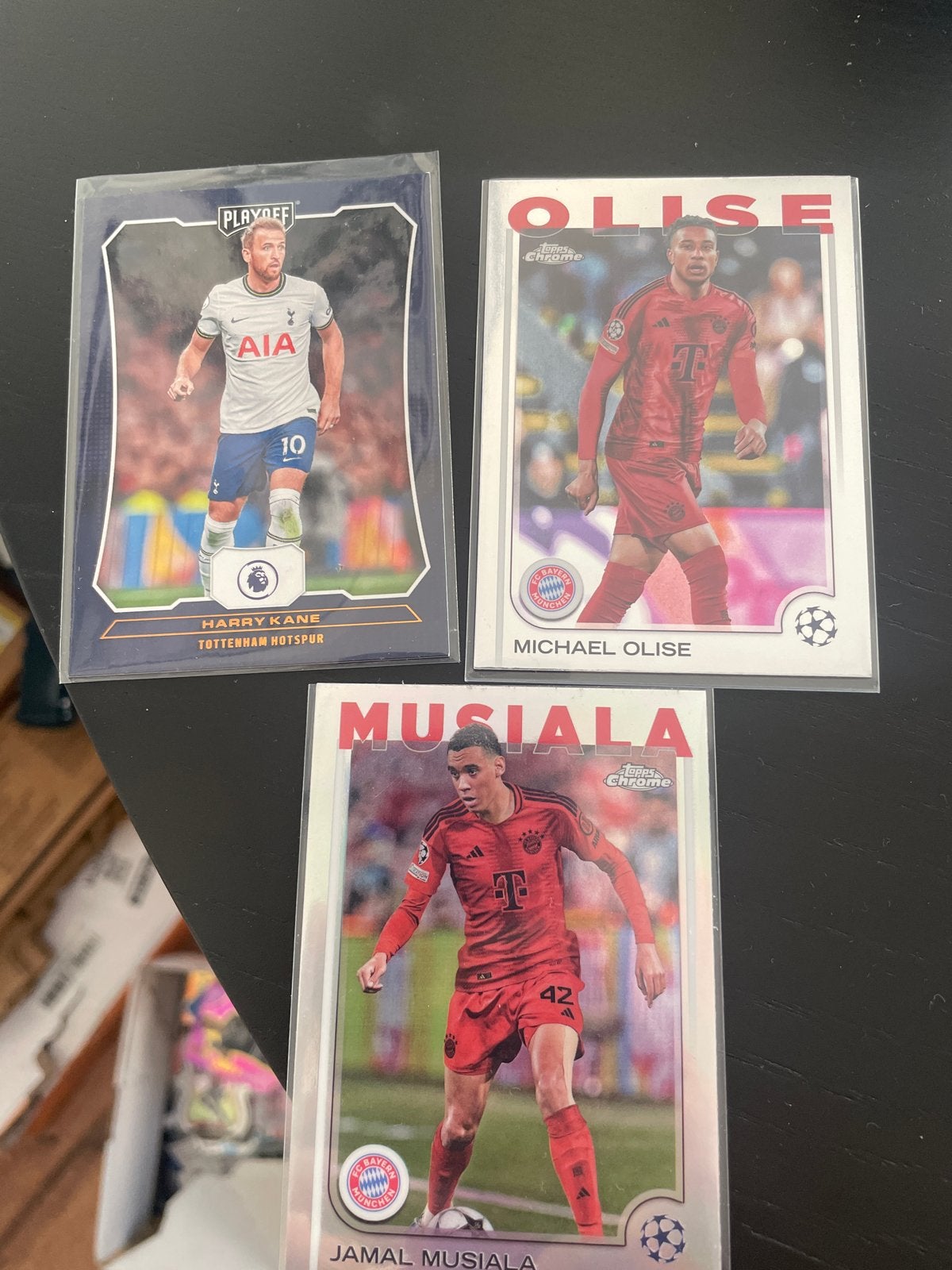 Voetbal Spelerskaarten: Harry Kane, Olise, Musiala, Ophalen of Verzenden, Zo goed als nieuw, Buitenlandse clubs, Spelerskaart