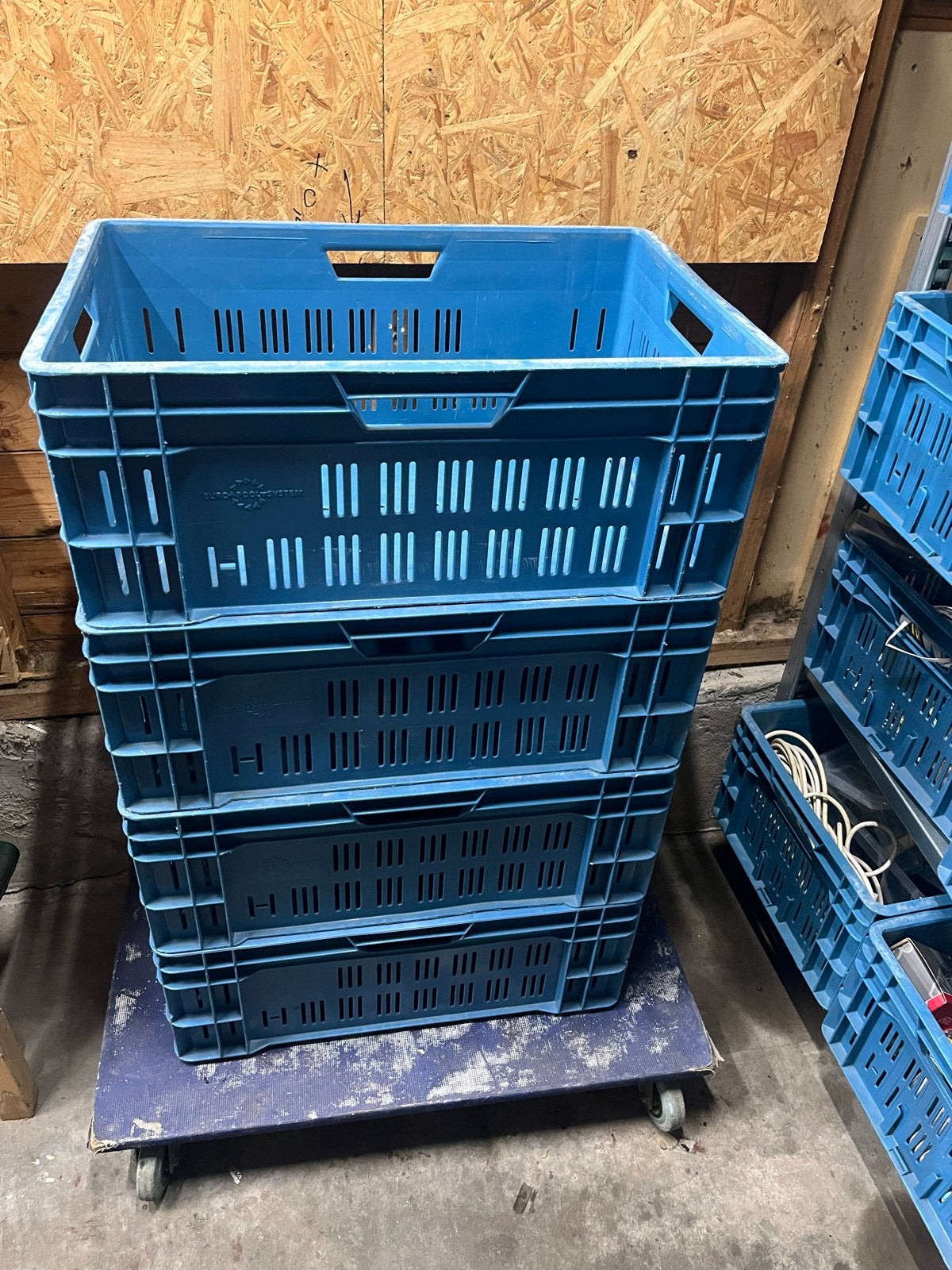 2 Gebruikte Kratten - Ideaal voor Opslag en Transport, Ophalen, Gebruikt, 50 tot 75 cm, Minder dan 35 cm