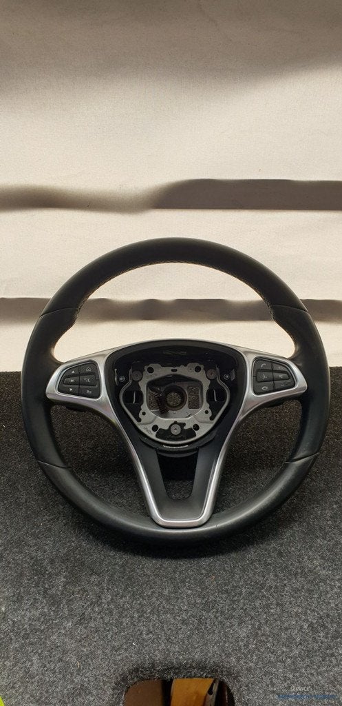 Leder stuurwiel W205 C-klasse Mercedes 0005605003 Flippers s, Gebruikt, Mercedes-Benz AG, Mercedes-Benz, Ophalen of Verzenden