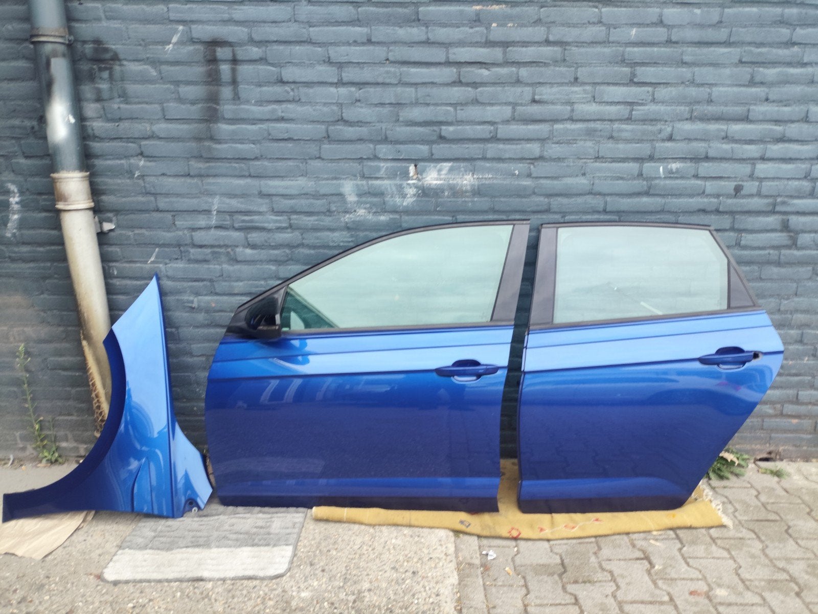 VW Polo 2G Deuren links Spiegel dode hoek en Spatbord 2018., Gebruikt, Achter, Ophalen of Verzenden, Volkswagen