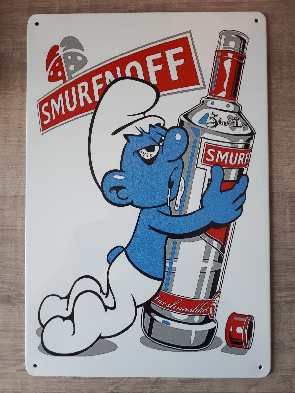 Smirnoff 20x30 cm Metalen Reclamebord, Ophalen of Verzenden, Nieuw, Reclamebord