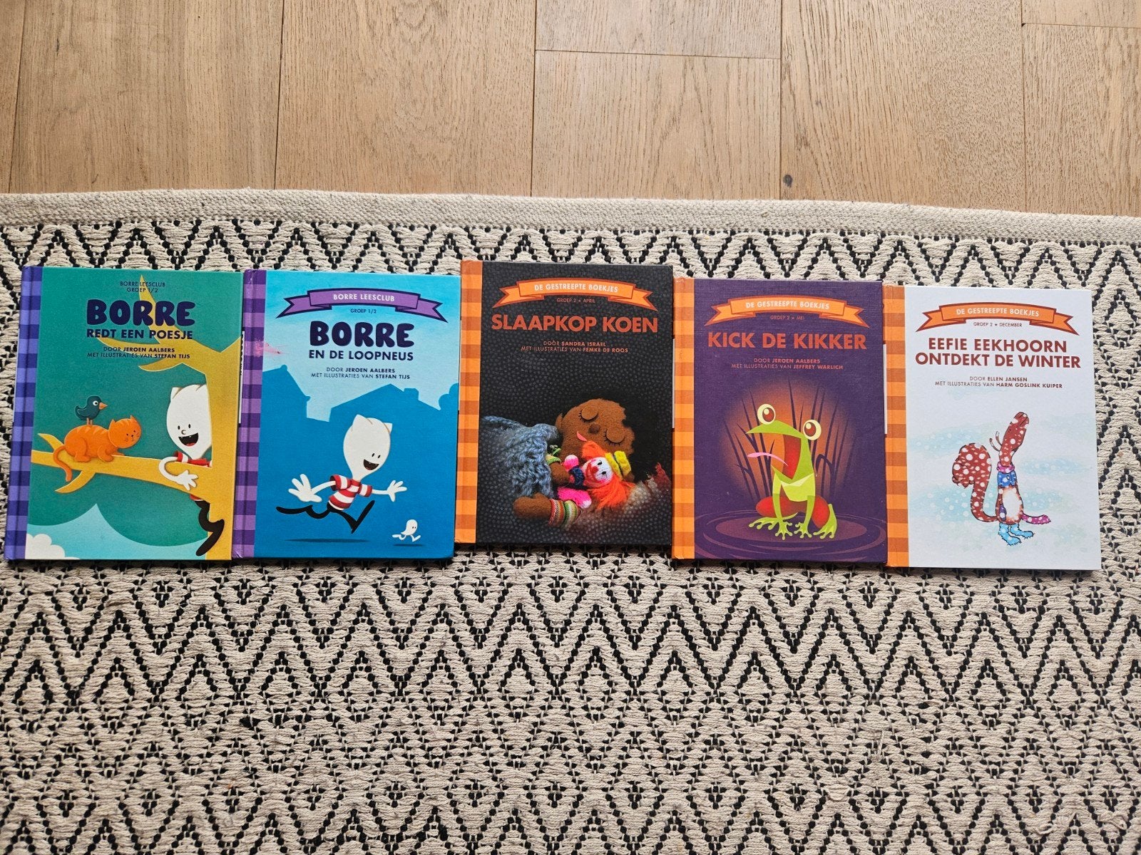 5 kinderboeken: Borre, Slaapkop Koen, Kick de Kikker, Eefie, Gelezen, Fictie algemeen, Jongen of Meisje, Ophalen of Verzenden
