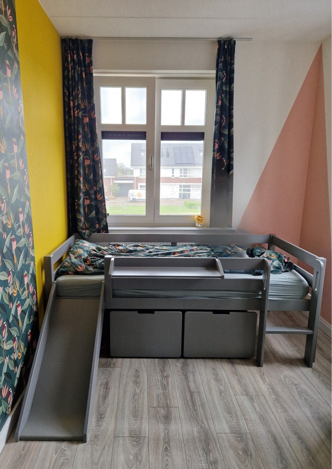 Vipack kinderbed halfhoogslaper 90x200, Ophalen, 85 tot 100 cm, Hoogslaper of Stapelbed, Zo goed als nieuw