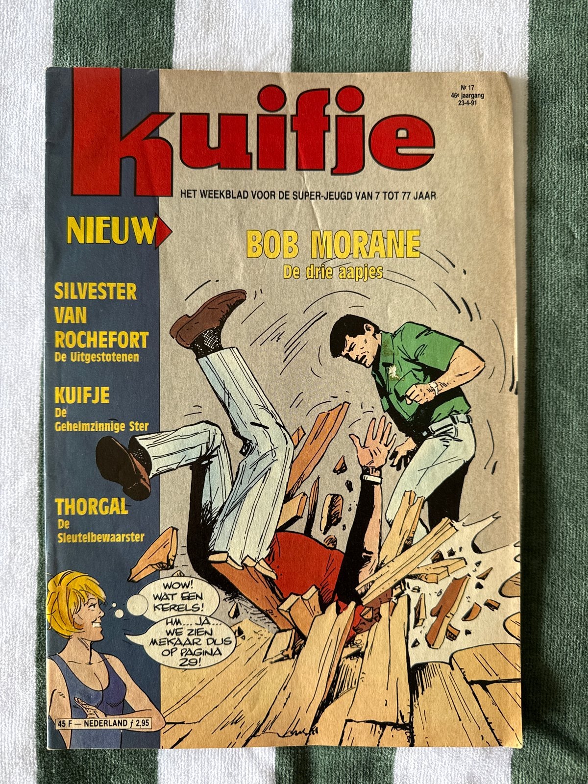 T.e.a.b. Kuifje Weekblad Nr. 17 - Bob Morane, De Drie Aapjes, Boeken, Eén stripboek, Ophalen of Verzenden, Gelezen